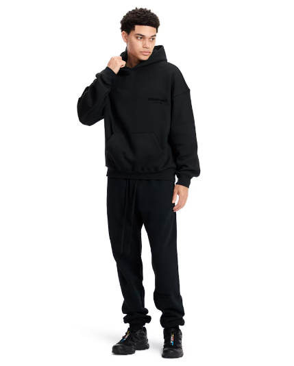 Fear of God Essentials Hoodie Limo Black Outfit