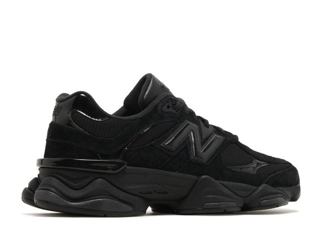 New Balance 9060 Triple Black Patent Back